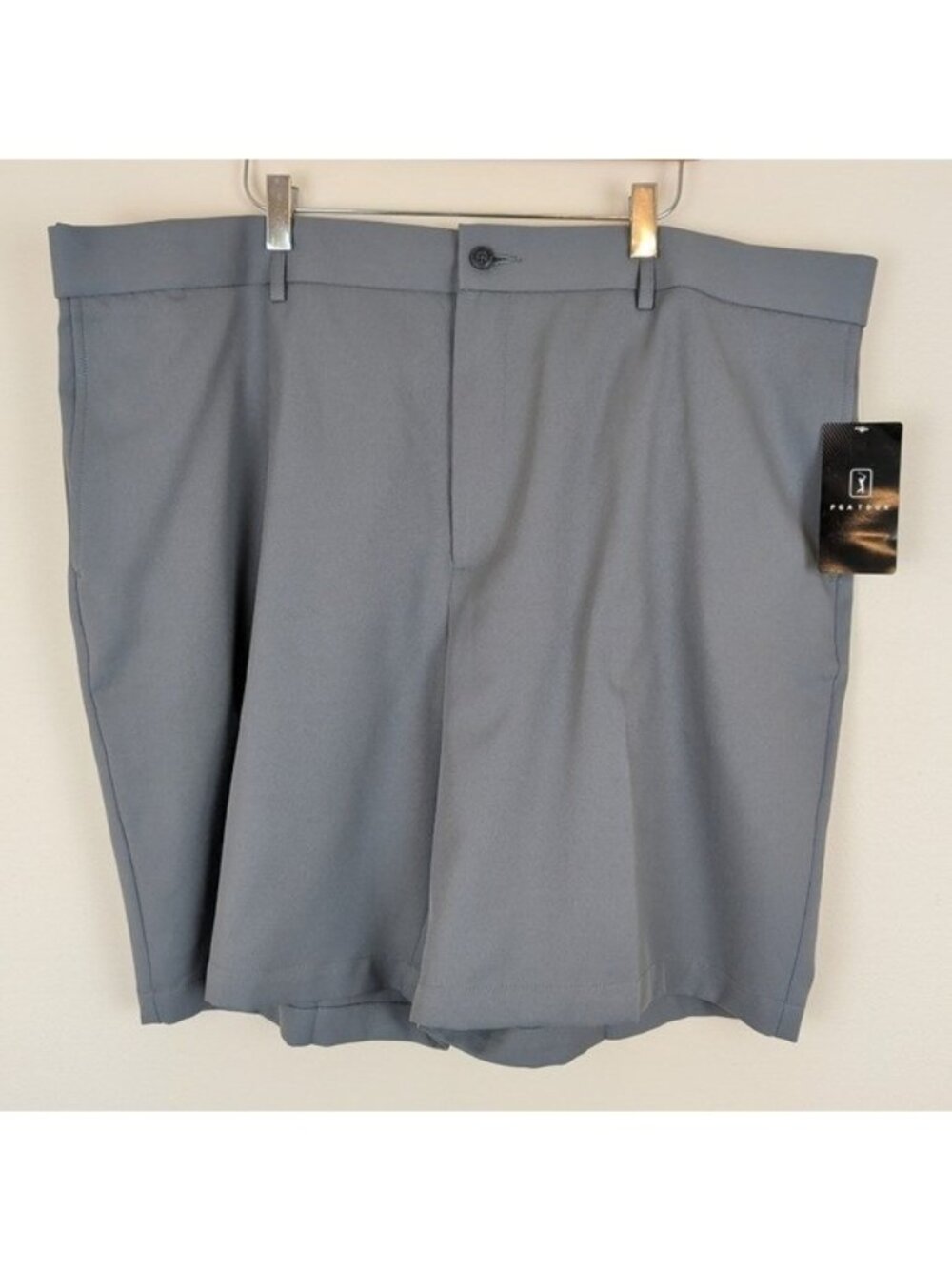 PGA Tour Expandable Waist Flat Front Golf Shorts - Quiet Shade - NWT